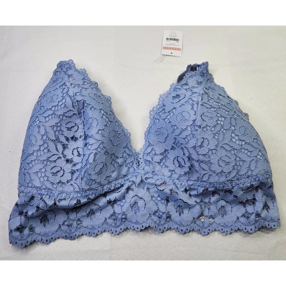 Lace Bralette in Periwinkle Blue